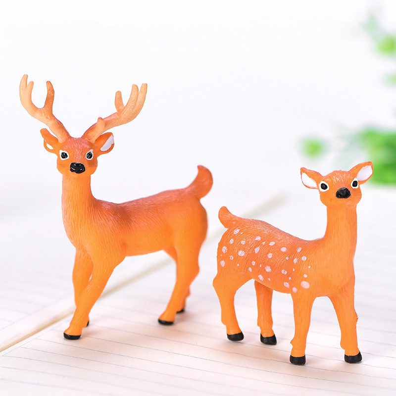 Lovely Pvc Sika Deer Model Kids Toys Miniture Fairy Garden Accessories Supplies Pot Bonsai Animals Micro Landscape Miniature Garden Terrariums Fairy Garden Animals Figurine Kits Items Decoration Table Ornaments